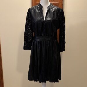 NWT VENUS Classic Black Leather Dress - size US 16